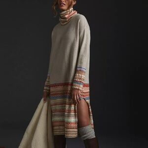 NWT Anthropologie Daily Practice Knit Turtleneck Sweater Dress L Large